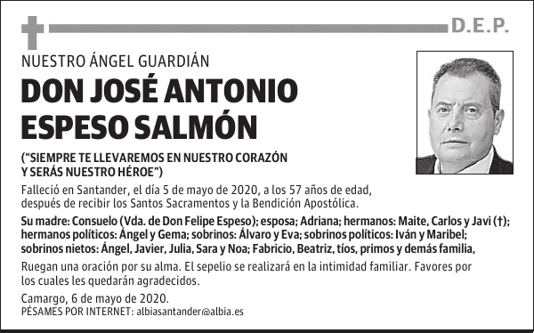 DON JOSÉ ANTONIO ESPESO SALMÓN
