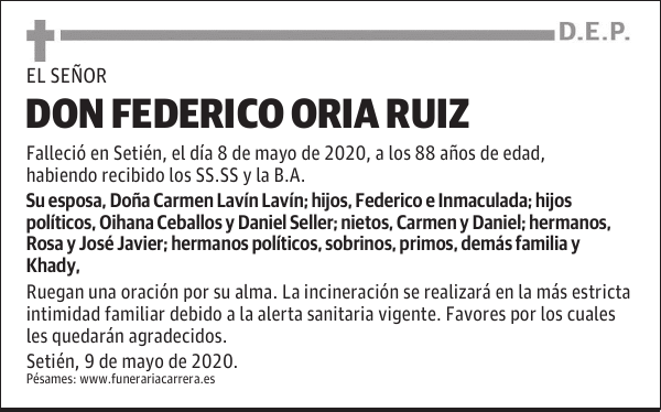 DON FEDERICO ORIA RUIZ