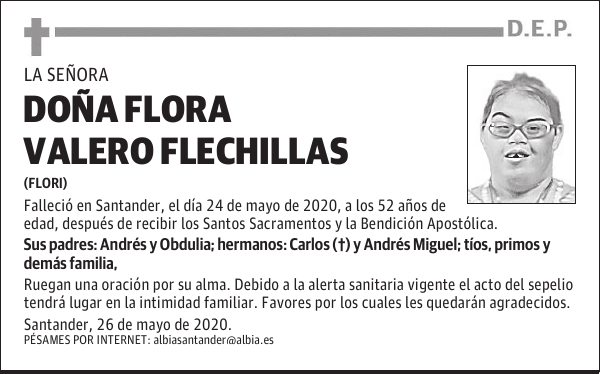 DOÑA FLORA VALERO FLECHILLAS
