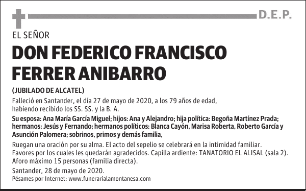 DON FEDERICO FRANCISCO FERRER ANIBARRO