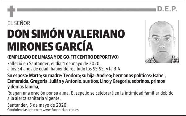 DON SIMÓN VALERIANO MIRONES GARCÍA