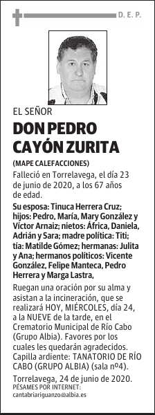 DON PEDRO CAYÓN ZURITA