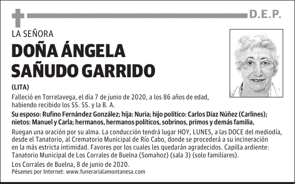 DOÑA ÁNGELA SAÑUDO GARRIDO