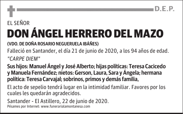 DON ÁNGEL HERRERO DEL MAZO