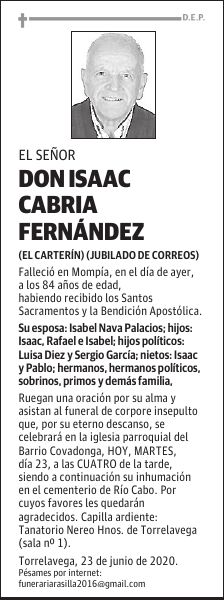 DON ISAAC CABRIA FERNÁNDEZ