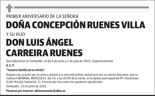 DOÑA CONCEPCIÓN RUENES VILLA