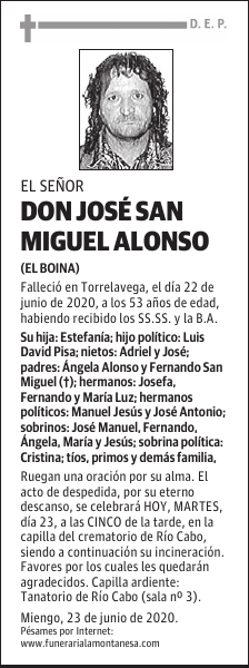DON JOSÉ SAN MIGUEL ALONSO