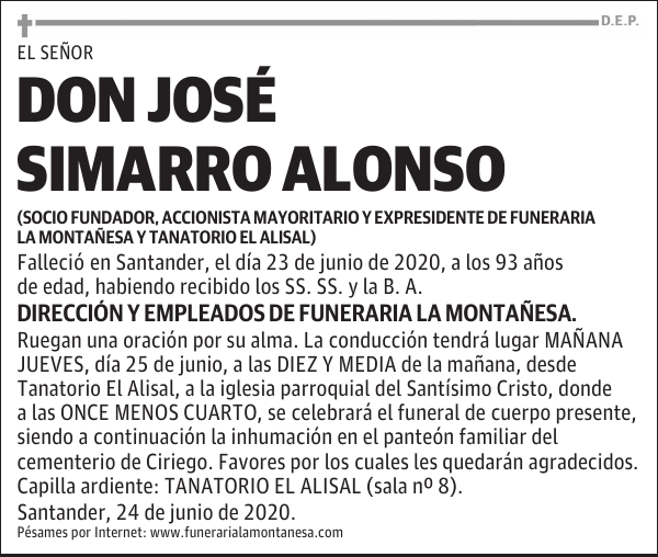 DON JOSÉ SIMARRO ALONSO