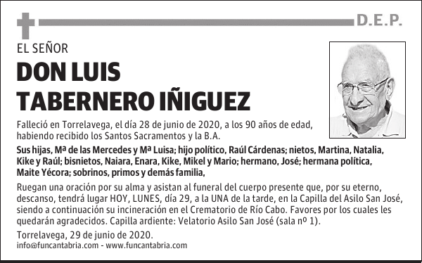 DON LUIS TABERNERO IÑIGUEZ