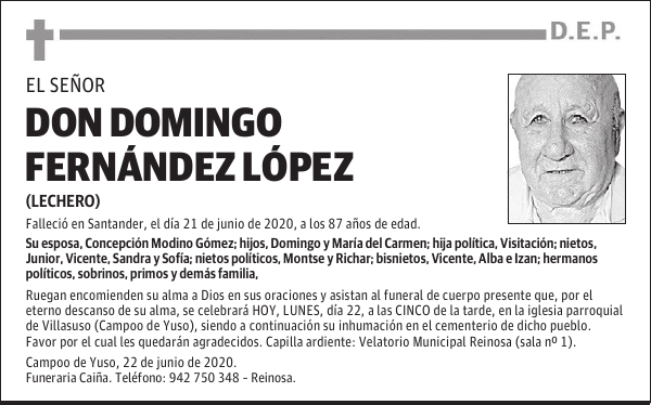 DON DOMINGO FERNÁNDEZ LÓPEZ