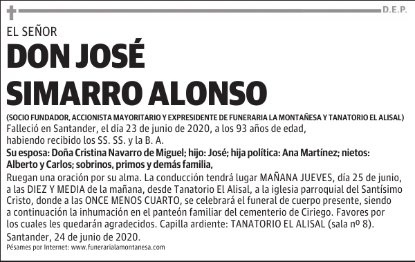 DON JOSÉ SIMARRO ALONSO
