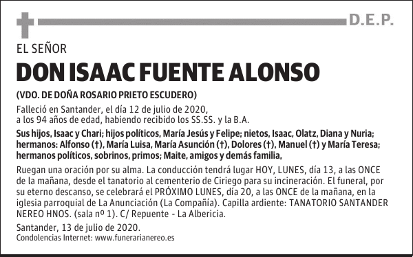 DON ISAAC FUENTE ALONSO