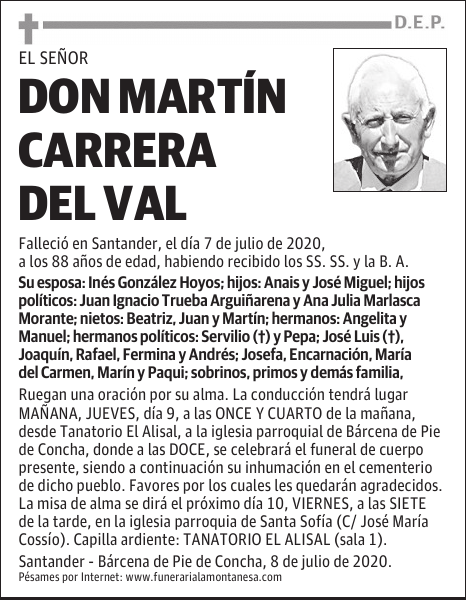 DON MARTÍN CARRERA DEL VAL
