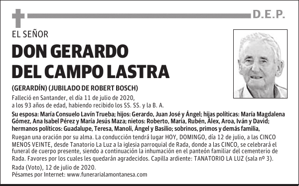 DON GERARDO DEL CAMPO LASTRA