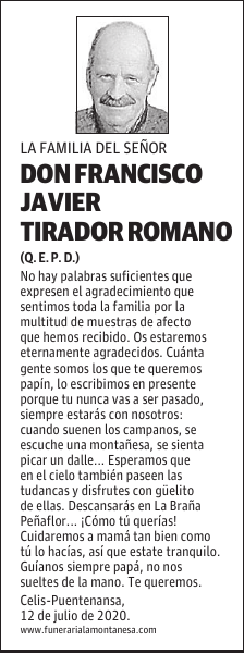DON FRANCISCO JAVIER TIRADOR ROMANO