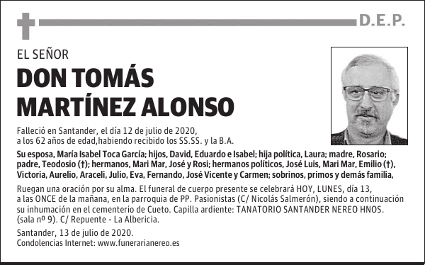 DON TOMÁS MARTÍNEZ ALONSO