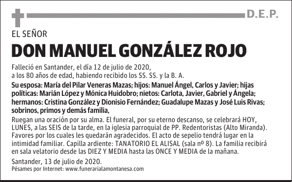 DON MANUEL GONZÁLEZ ROJO