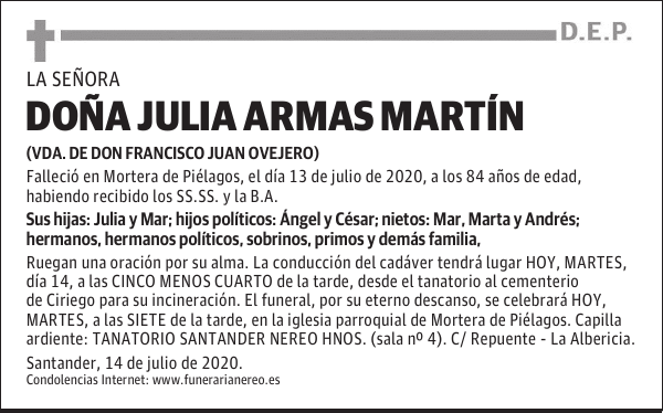 DOÑA JULIA ARMAS MARTÍN