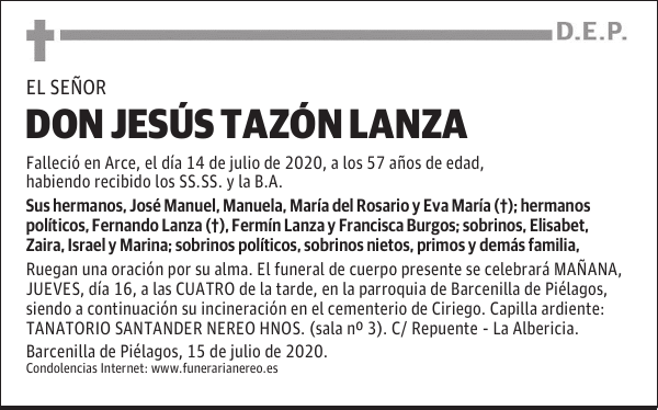 DON JESÚS TAZÓN LANZA