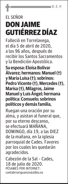 DON JAIME GUTIÉRREZ DÍAZ