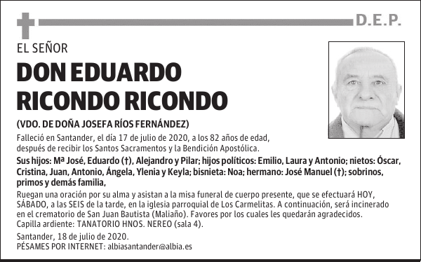 DON EDUARDO RICONDO RICONDO