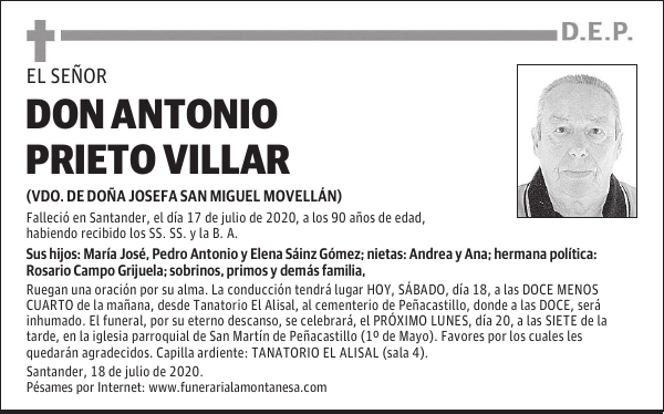 DON ANTONIO PRIETO VILLAR