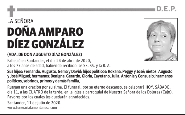 DOÑA AMPARO DÍEZ GONZÁLEZ