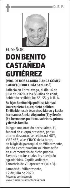 DON BENITO CASTAÑEDA GUTIÉRREZ