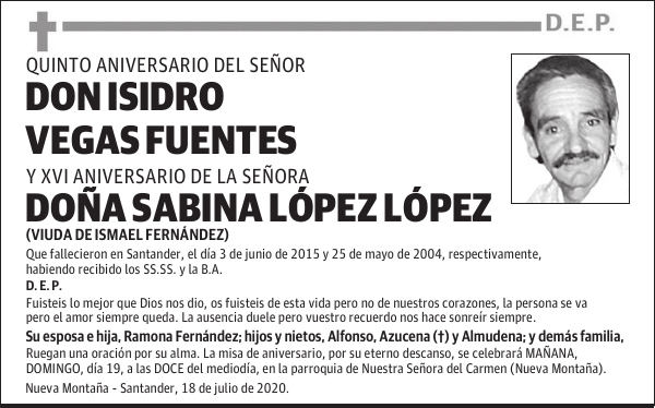 DON ISIDRO VEGAS FUENTES