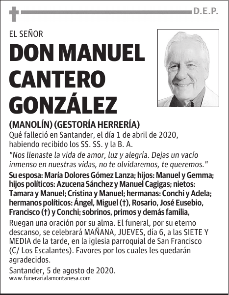 DON MANUEL CANTERO GONZÁLEZ