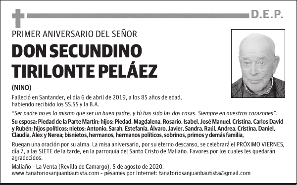 DON SECUNDINO TIRILONTE PELÁEZ