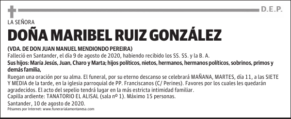 DOÑA MARIBEL RUIZ GONZÁLEZ