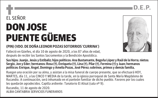 DON JOSE PUENTE GÜEMES