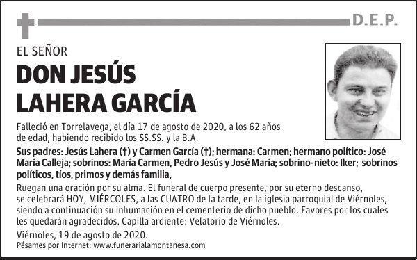 DON JESÚS LAHERA GARCÍA