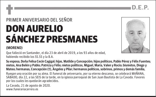 DON AURELIO SÁNCHEZ PRESMANES