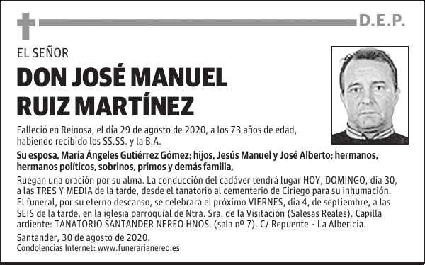 DON JOSÉ MANUEL RUIZ MARTÍNEZ