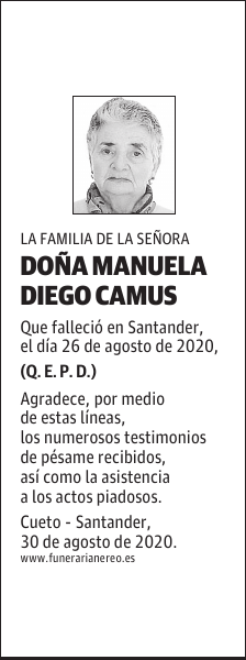 DOÑA MANUELA DIEGO CAMUS