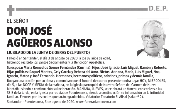 DON JOSÉ AGÜEROS ALONSO