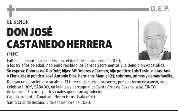 DON JOSÉ CASTANEDO HERRERA