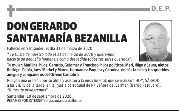 DON GERARDO SANTAMARÍA BEZANILLA