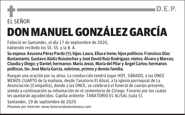 DON MANUEL GONZÁLEZ GARCÍA