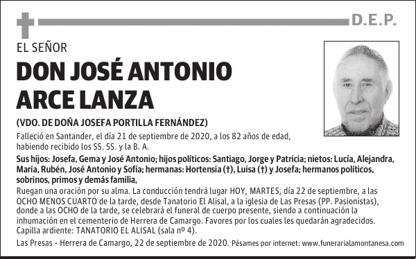 DON JOSÉ ANTONIO ARCE LANZA