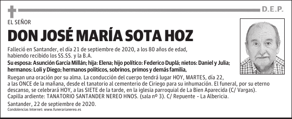 DON JOSÉ MARÍA SOTA HOZ