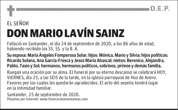 DON MARIO LAVÍN SAINZ