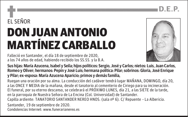 DON JUAN ANTONIO MARTÍNEZ CARBALLO