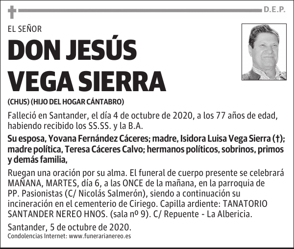 DON JESÚS VEGA SIERRA