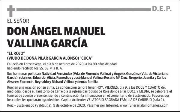 DON ÁNGEL MANUEL VALLINA GARCÍA