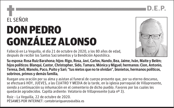DON PEDRO GONZÁLEZ ALONSO
