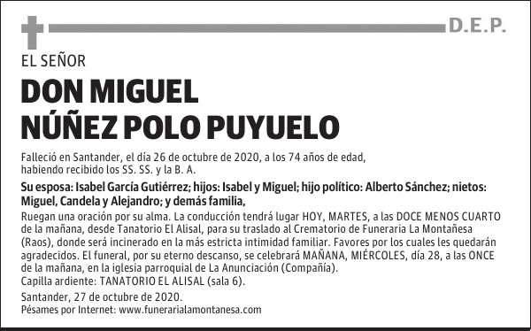 DON MIGUEL NÚÑEZ POLO PUYUELO