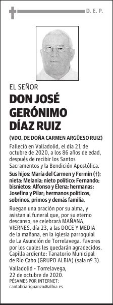 DON JOSÉ GERÓNIMO DÍAZ RUIZ